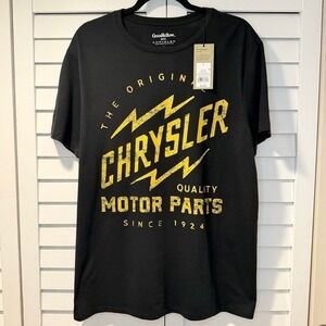 Goodfellow & Co Chrysler Black‎ Graphic Tee Large NWT
